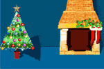 gif cheminée Noël 